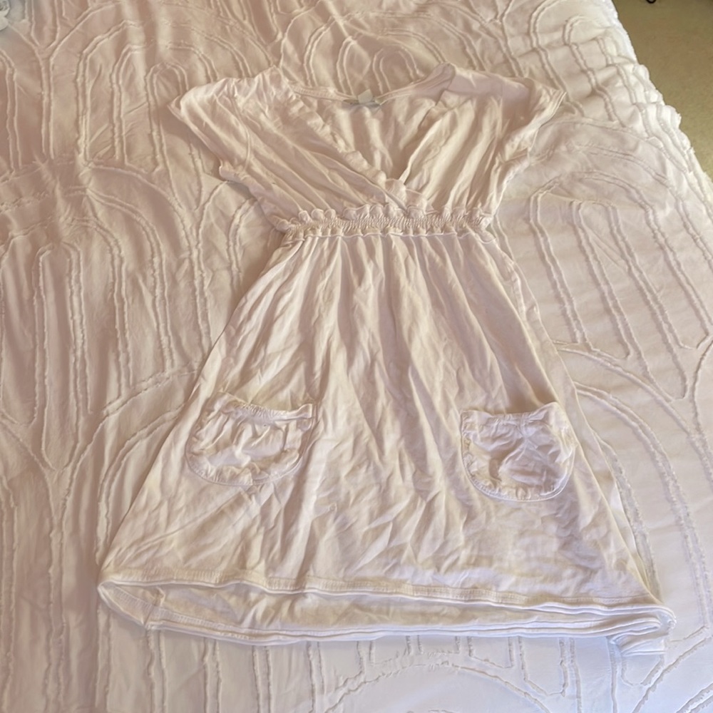 White cover up dress